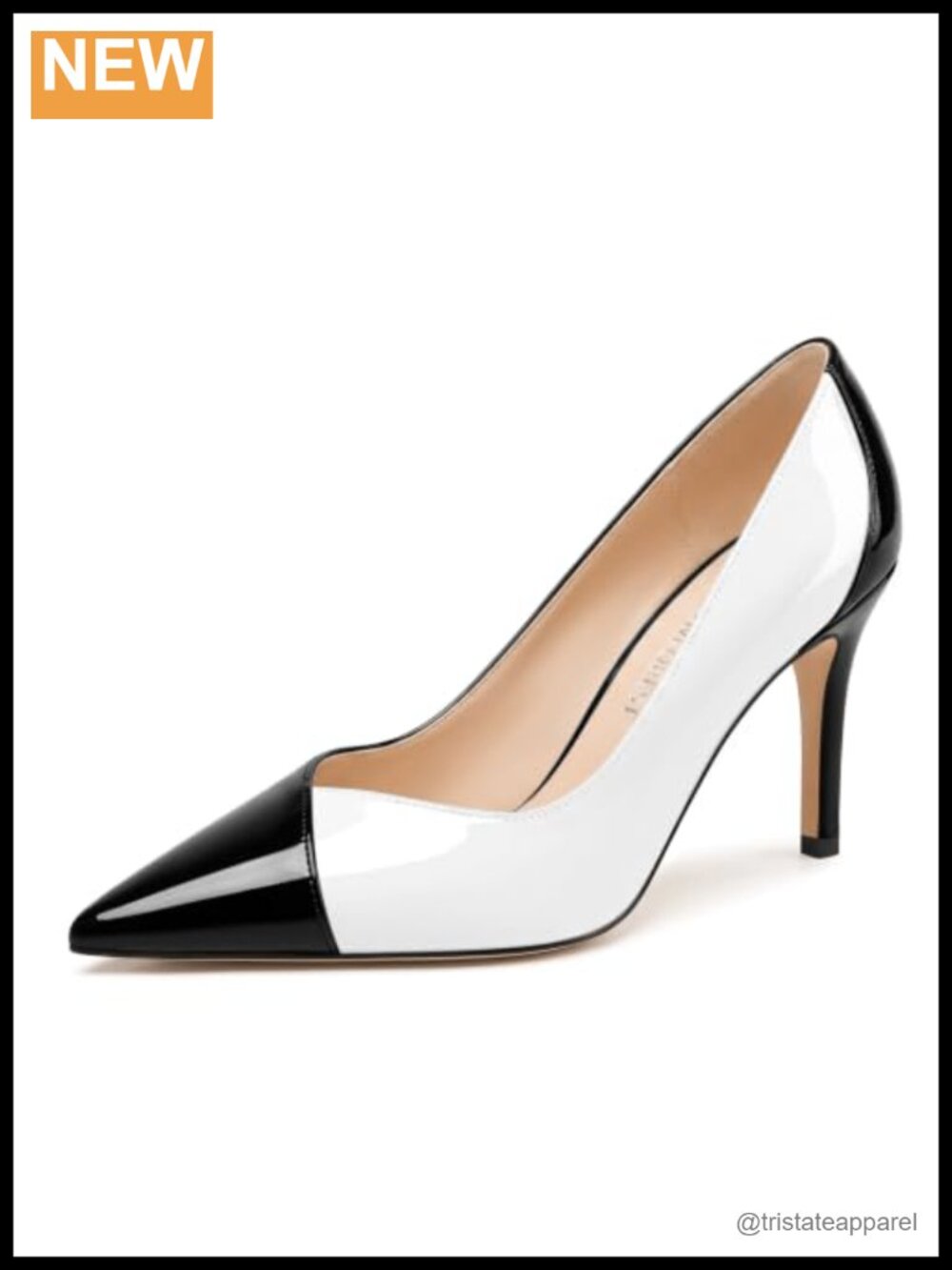 Pointy Toe Stiletto Pumps High Heels Patent Leather Slip-On